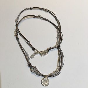 Peyote Bird 925 Sterling Silver Silk Bead Necklace